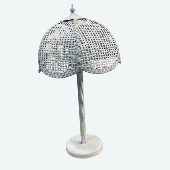 Vintage Wicker Table Lamp - Picture 1 of 6